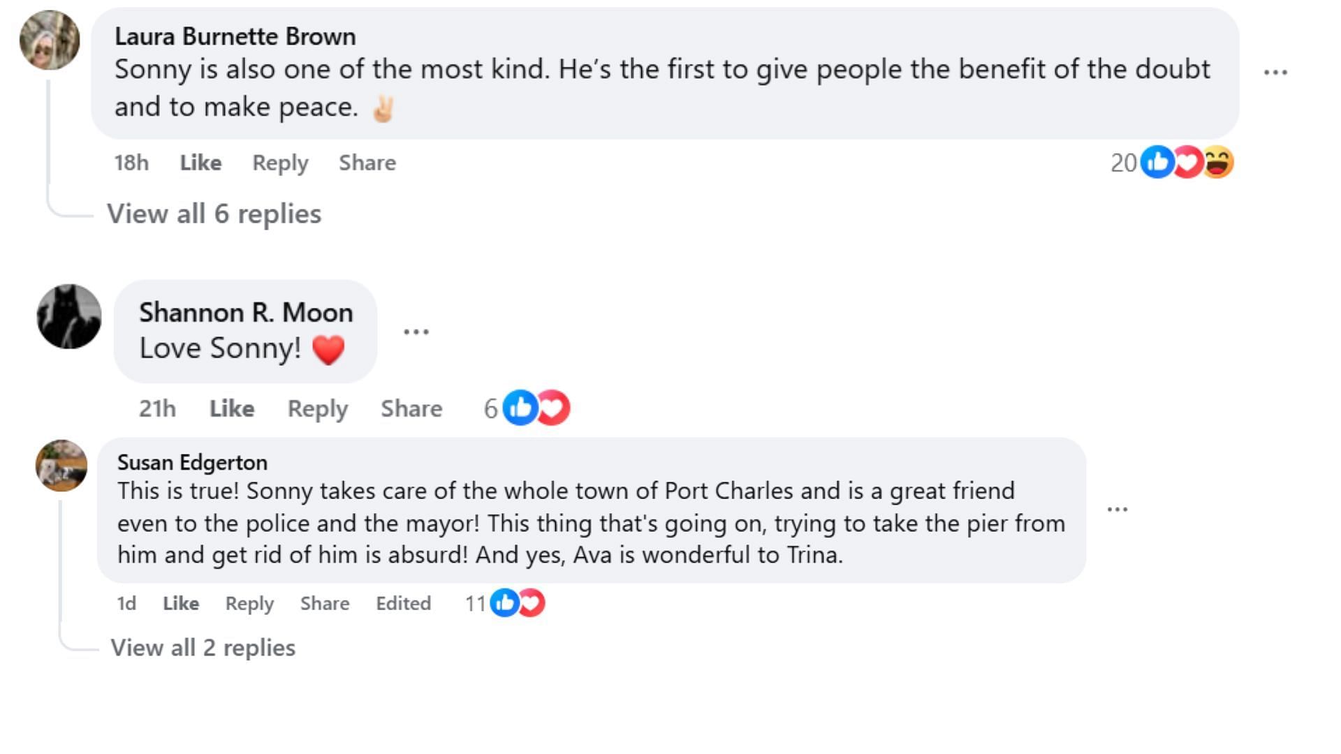 Comments by fans on the post (Image via Facebook/@Arielle Mansion)